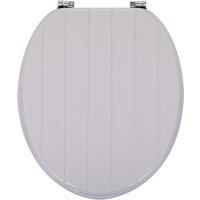 Tongue and Groove Grey Toilet Seat Grey