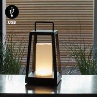 Vogue Talla Outdoor USB Rechargeable Table Light Black