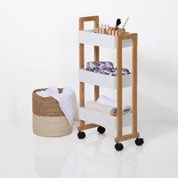 Narrow Bamboo 3 Tier Bathroom Trolley