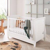 Babymore Stella Sleigh Cot Bed White