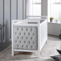 Babymore Velvet Deluxe Cot Bed, White White