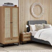 Hollis Double 1 Drawer Wardrobe, Oak