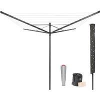 Brabantia Lift-O-Matic 4 Arm Rotary Washing Line With Accessories, 50m