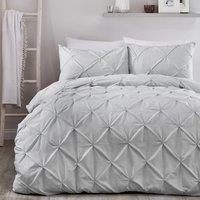 Serene Lara Duvet Cover & Pillowcase Set White