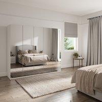 Wiemann Kahla 5 Door Mirrored Wardrobe Off-White