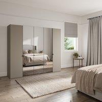 Wiemann Kahla 5 Door Mirrored Wardrobe Pebble