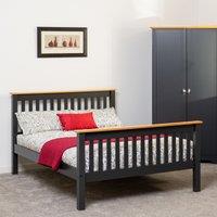 Monaco High Foot End Bed Charcoal (Grey)