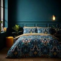 Utopian Dream Teal 100% Cotton Duvet Cover and Pillowcase Set