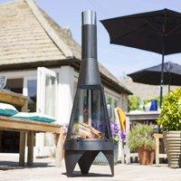 La Hacienda Mesh Colorado Steel Chimenea, Steel & Black Black