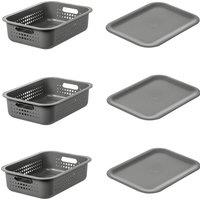 SmartStore Recycled Set of 3 6L Storage Baskets