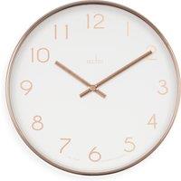 Acctim Elma Copper Quartz Wall Clock White