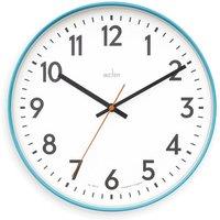 Acctim Hugo Modern Bright Wall Clock Light Blue