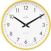 Acctim Riley Quartz Wall Clock Yellow