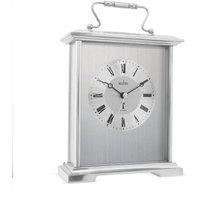 Acctim Althorp Mantel Clock Quartz Polished Metal Carriage Clock Silver