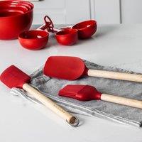 KitchenAid Birchwood 3 Piece Baking Utensil Set Red