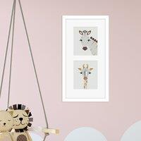 The Art Group Zebra & Giraffe Framed Print