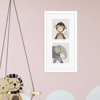 The Art Group Monkey & Elephant Framed Print