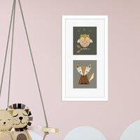 The Art Group Owl & Fox Framed Print