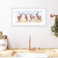 The Art Group Stag Herd Framed Print