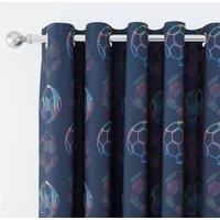 Bright Football Eyelet Blackout Curtains
