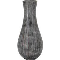 Clopton Antique Grey Metal Fluted Vase