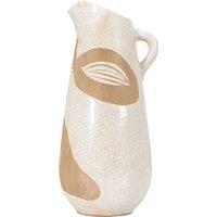 Colly Reactive Striped Stoneware Jug Vase