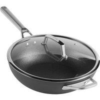 Ninja ZEROSTICK Hard Anodised Wok with Lid, 28cm