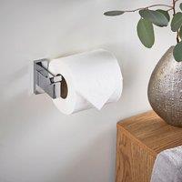 Modern Luxe Square Toilet Roll Holder Chrome
