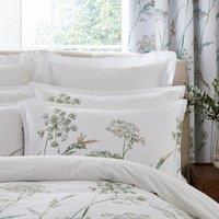 Dorma Purity Meadow Power Green Oxford Pillowcase Pair Powder Green