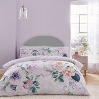Tansy Floral Cotton Sateen Duvet Cover and Pillowcase Set