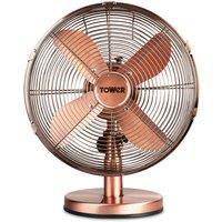 Tower Metal 12" Copper Desk Fan