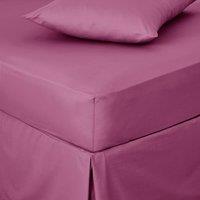Non Iron Plain Fitted Sheet Pink