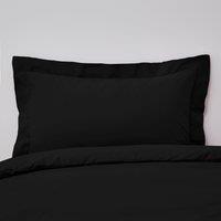 Non Iron Plain Dye Black Oxford Pillowcase