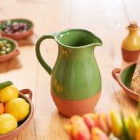 Dexam Sintra Glazed Terracotta Jug Green