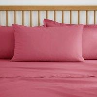 Pure Cotton Kingsize Pillowcase Pair Rhubarb