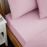 Pure Cotton Fitted Sheet Dusky Pink