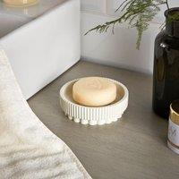 Modern Luxe Ribbed Resin Soap Dish