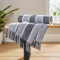 Herringbone Stripe Throw Blanket, 130x180cm