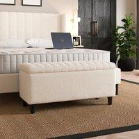 Alara Teddy End of Bed Storage Ottoman Cream