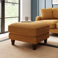 Beatrice Tonal Chenille Footstool Tonal Chenille Honey