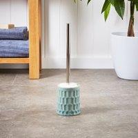 Coastal Green Glazed Ceramic Toilet Brush Green