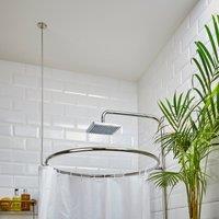 Round Chrome Shower Curtain Rail