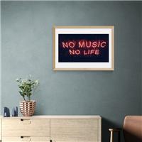 East End Prints No Music No Life Framed Print