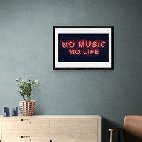 East End Prints No Music No Life Framed Print