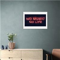 East End Prints No Music No Life Framed Print