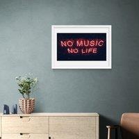 East End Prints No Music No Life Framed Print