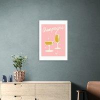 East End Prints Champagne Framed Print