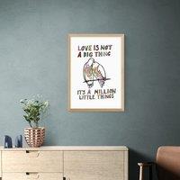 East End Prints Love Is Not A Big Thing Framed Print