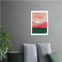 East End Prints Green & Pink Abstract II Framed Print