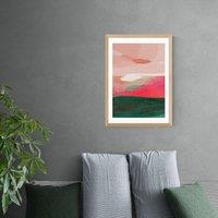 East End Prints Green & Pink Abstract II Framed Print